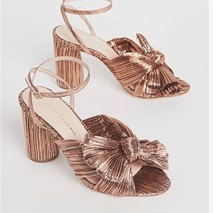 Loeffler Randall Women's Camellia Heeled Sandal Sz 8 in Dark Rose Gold